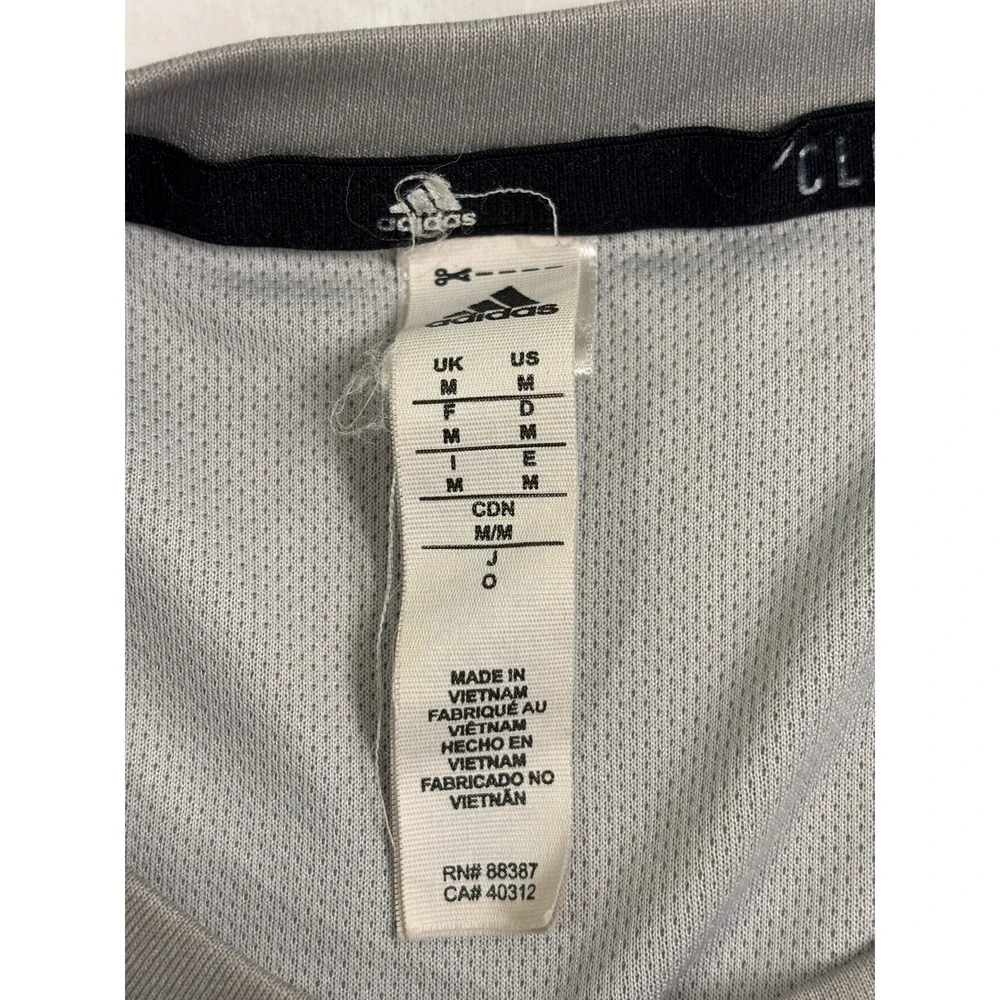 Adidas‎ Climalite Mens Medium Grey Short Sleeve Performance Athletic T-Shirt